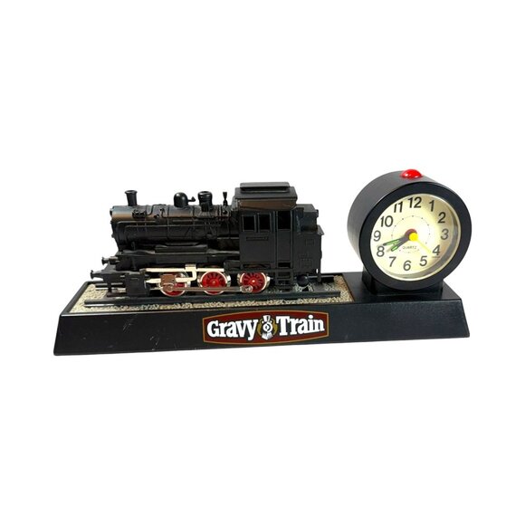 Gravy Train Other - Gravy Train Train Clock Vintage Black Plastic Novelty Desktop Alarm Collectible